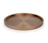 Bredemeijer Large Round Serving Tray Diameter 38 cm - Bronze Kitchen Tray with High Rim - Metal Tray - Ideal for Serving Drinks