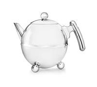 Bredemeijer Stainless Steel Teapot Bella Ronde 1.5L, Silver, Chrome Fittings