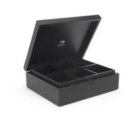 Bredemeijer Tea Bag Storage, Tea Box Organiser, 6 Compartments - Black