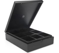 Bredemeijer Tea Box 9-Compartments Bamboo Without Window, Black, 279x220x71mm