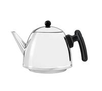Bredemeijer Classic 1.2L, Black Fittings, Stainless Steel, Silver, 15.5 x 23.7 x 15.9 cm