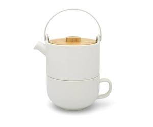 Bredemeijer White Matte Ceramic Tea-for-One Set 0.5 litres 2-Piece