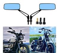 BREDUXSER JRTEU501 8 mm 10 mm Motorcycle Rectangular Rear View Mirror Wing Side Mirror for Cruiser Scooter Chopper Touring Bobber Street Bike Cafe Racer ATV,black