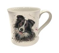 Bree Merryn Carson The Border Collie Fine Art China Mug, Gold Silver, JNS_474441
