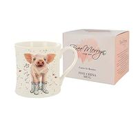 Bree Merryn Fine China Penelope Pig Animal Mug Boxed Collection 8.5x8cm