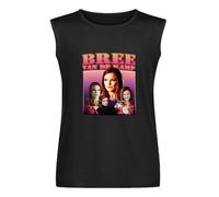 Bree Van De Kamp Homage Desperate Housewives Mens Black Sleeveless T-Shirt Graphic Tee Printed Unisex Vest Tank Tops Shirt M