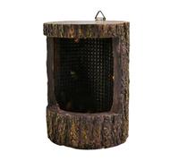Breeder Box - Reptile Terrarium | Feeder, Reptiles Feeder Cage, Drop-Resistant Food Bowl, Simulated Tree Stump Design Reptile Accessories For Habitat With Hooks
