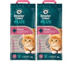 Breeder Celect Plus Kitten Cat Litter (10L) - 99 Percent Recycled Paper, Absorbent Cat Litter, Natural Probiotics & Attractant, Optimal Odor Control, Non-Clumping, Biodegradable - Made in UK