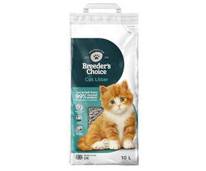 Breeder's Choice Paper Cat Litter (10L) - 99% Recycled Paper | Highly Absorbent with Excellent Odour Control. Non-Clumping, Biodegradable and Compostable. Safe and Non-Toxic. Made in UK.