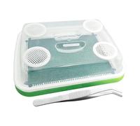 Breeding Box | 3-layer Silkworms Enclosure,with Tweezer Odor-Proof Fine Mesh Mealworm Breeding Bins,for Sugar Glider Lizard Frog Amphibian Small Pets