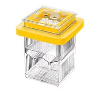 Breeding Box - 9.5x13cm Isolation Box, Effortless Oversight | Polystyrene Aquatic Life Incubator Case with Transparent Design, Betta Shrimp Breeder Cage for Injured Aquatic Pets Guppy