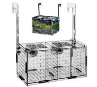 Breeding Box for Fish TankFish Breeding Box, Transparent Insulation Breeder for Fish Tank, 8x4x4" Detachable Acrylic Small Tank with Suction Cups for Shrimp, Clown and Guppy