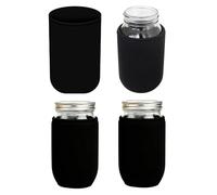 Breedmond Canning Jar Protective Cover,4 Pcs Insulated Pot Covers | Light Blocking Pots Protectors - for 710ml and 945ml Pots Suitable for Germination Hydroponic Drinks and Food Storage