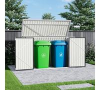 Breeins 7 X 3Ft Outdoor Metal Garden Storage Shed Pent Tool Storage Shed Bicycle Storage Shed For Bikes, Garbage Bins Charcoal Black