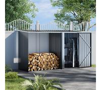 Breeins 8 X 3 Ft Charcoal Black Outdoor Garden Firewood Shed Storage Shed