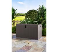 Breeins 99-Gallon Rattan Outdoor Deck Box - Brown | TJ Hughes