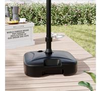Breeins Black Square Water And Sand Filled Plastic Garden Parasol Base Cantilever Base Patio Outdoor Banana Overhang Parasol Base 20Kg