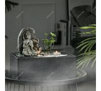 Breeins Buddha Statue Style Flowing Water Rockery Desktop Water Feature Garden Layered Led Fountain Outdoor Decoration Statue Fountain