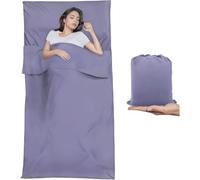 BREENHILL Sleeping Bag Liner, Camping Sheets & Travel Sheet, Hostels & Traveling Adult Sleep Sack for Backpacking, Hotels Lightweight Single & Double Camping Sleeping Bag Liners Purple