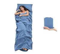 BREENHILL Sleeping Bag Liner, Camping Sheets & Travel Sheet, Hostels & Traveling Adult Sleep Sack for Backpacking, Hotels Lightweight Single & Double Camping Sleeping Bag Liners Blue