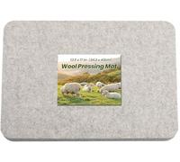 BREENHILL Wool Pressing Mat - 13.5" x 17"Wool Ironing Pad for Quilting & Sewing -1/2 Inch Portable Heat-Resistant Surface(Light Gray)