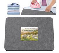 BREENHILL Wool Pressing Mat 19" x 26" - Extra Large Wool Ironing Mat for Sewing Tables & Craft Rooms, 1/2" Thick Heat Reflective Wool Pad(Dark Gray)
