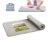 BREENHILL Wool Pressing Mat 22" x 60" -Extra Large Thick Felt Ironing Pad for Quilting, Sewing, Crafting --1/2" Thick Heat Reflective Wool Pad(Light Gray）