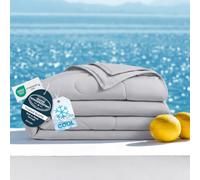 Breescape Cooling Comforter Blanket - BlendTek Q-Max>0.46 Tech, Cooling Blanket for Hot Sleepers & Night Sweats Relief, Breathable Lightweight Summer Bedding, King/Cali King 106x96 in, Misty Gray