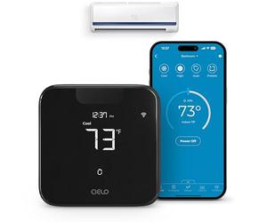 Breez Max Smart AC Controller | AHR Product of the Year WiFi Thermostat for Mini-Split, Window, Portable AC/Heat Pump | AI-Based Tech | Free App, No Subscription | Alexa, Google, IFTTT etc. (Black)