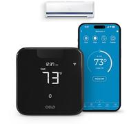Breez Max Smart WiFi Thermostat for Mini-Split, Window, Portable AC (Black) | AHR Product of the Year | Smart AC Controller | AI-Based Tech | Free App, No Subscription | Alexa, Google, IFTTT, SmartThings