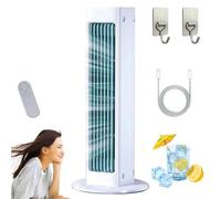 Breezamax, Qinux Breezamax, with Hook Up, Beat the Scorching Heat & Humidity Instantly, Portable Air Conditioning Fan Desktop Shaking, Small and Compact Quiet(A White)