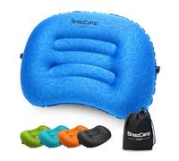 BreezCamp Inflatable Camping Pillow, Travel Blow Up Air Pillow, Neck Lumbar Support Ultralight Compact Pillow for Outdoor Hiking Backpacking Car Beach Airplane Sleeping Essentials, Navy Blue