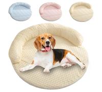 Breeze Bed For Cats, Lapcatz Cooling Bed, 2025 Upgraded Breathable Cooling Pet Mat, Beds Coolings Mat Heat-Absorbing Ice Silk Fabric, Cat Breeze Beds with Zipper, Waterproof Non Slip (Yellow, 70CM)