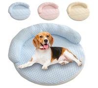 Breeze Bed For Cats, Lapcatz Cooling Bed, 2025 Upgraded Breathable Cooling Pet Mat, Beds Coolings Mat Heat-Absorbing Ice Silk Fabric, Cat Breeze Beds with Zipper, Waterproof Non Slip (Blue, 110CM)