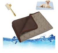 Breeze Buddy Dog Ccooling Mat, Cooling Mat for Dogs, Durable Pet Cool Mat Non Toxic Gel Self Dog Cool Pad, Cool Mat for Dogs Cats in Hot (Brown, XS(40 * 30cm))