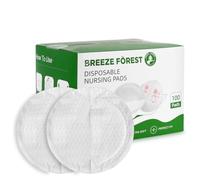 Breeze Forest Breastfeeding Pads, Disposable Ultra-Thin Nursing Pads, Nipple Pads for Breastfeeding, Fit Fast Suction, Nursing Essentials (Round-100)