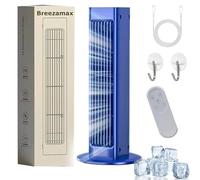 Breeze Max Air Cooler, Qinux BreezaMax - Beat The Scorching Heat & Humidity Instantly, Breezamax Portable Ac, Small and Compact Ultra Quiet Energy Efficient, For Home Office (Blue, With remote)