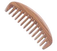 Breezelike Hair Comb for Curly Hair - Wide Tooth Detangling Sandalwood Comb - No Static Natural Aroma Wood Comb for Women, Men and Kids