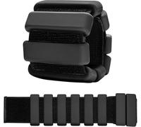 BREEZENEST 2 Pcs Adjustable Ankle & Wrist Weights, 1lb Each, Wearable Weight Straps for Pilates, Yoga, Running, Aerobics & Swimming (Black)