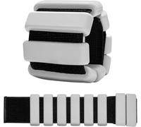 BREEZENEST 2 Pcs Adjustable Ankle & Wrist Weights, 1lb Each, Wearable Weight Straps for Pilates, Yoga, Running, Aerobics & Swimming (Grey)