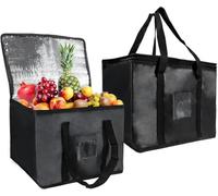BREEZENEST 40L Large Family Cool Bag Freezer Shopping Bags for Camping, BBQ & Outdoor Travel Insulated Cooler Bag with Metal Zipper for Hot Cold Food Delivery & Picnic (2)