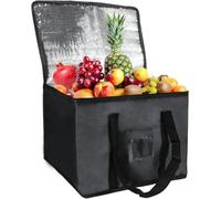 BREEZENEST 40L Large Family Cool Bag Freezer Shopping Bags for Camping, BBQ & Outdoor Travel Insulated Cooler Bag with Metal Zipper for Hot Cold Food Delivery & Picnic (1)