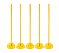 BREEZENEST 5Pcs Agility Training Set Removable PVC Splicing for Speed Footwork & Lateral Drills Portable Slalom Training Equipment for Football Rugby Baseball Field Hockey & Team Sports Yellow