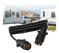 BREEZENEST 7 Pin Flat Trailer Wiring Extension Lead 3m Heavy Duty Male to Male Towing Wire Harness for Trailer Lights Caravan Truck Boat Brake Joint Pipe & Towing Accessories
