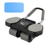 BREEZENEST Ab Roller Wheel with Elbow Support & Knee Mat Upgraded 4-Wheel Automatic Rebound Ab Trainer for Core Strength Home Gym Fitness Equipment with Phone Holder for Men and Women
