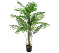 BREEZENEST Artificial Areca Palm Realistic Faux Tropical Plant with Weighted Pot & Adjustable Branches Large Fake Palm Tree Indoor Outdoor for Home Office Living Room Corner Décor 170cm