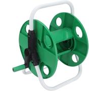 BREEZENEST Green Mobile Hose Reel Without Hose - Empty Hose Reel on Wheels, Free Standing 45x39x31cm Metal & PP Design for Garden, Patio, Yard, Driveway - Stable, Anti-Twist Guide