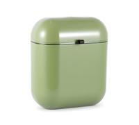 BREEZENEST Kitchen Wall-Mounted Trash Bin with Lid 12L No-Bend Hanging Waste Basket for Cabinet Door for Under Sink Bathroom Office Space-Saving Recycling Container with Odor-Control Seal Green