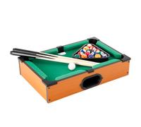 BREEZENEST Mini Pool Table Game for Kids & Families, Portable Table Top Pool with Complete Accessories, Fun Indoor Wooden Billiard Snooker Game for Children's Playroom, Parties & Travel