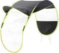 BREEZENEST Motorcycle Sun Shade and Rain Cover - Universal Waterproof Scooter Umbrella with Transparent Front & Rear, Reflective Safety Strips, Fully Enclosed Motorbike Cover